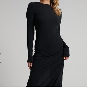 Lioness Stone Cold Black Maxi Dress Size XL